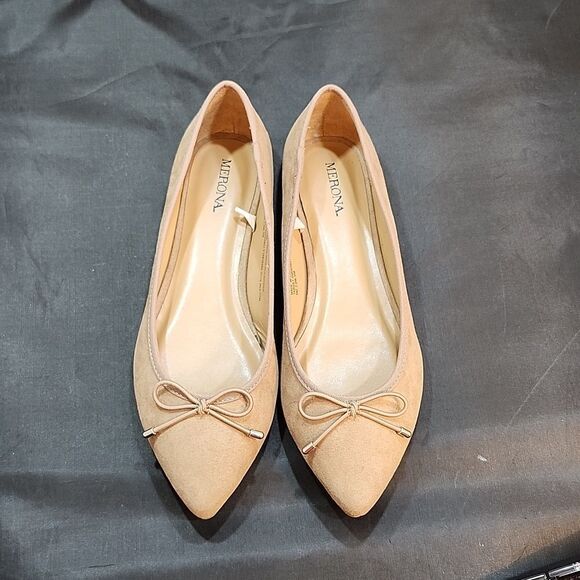 BRAND NEW MERONA BOWNOT POINTED TOE WOMEN'S FLAT SHOE - Picture 2 of 16